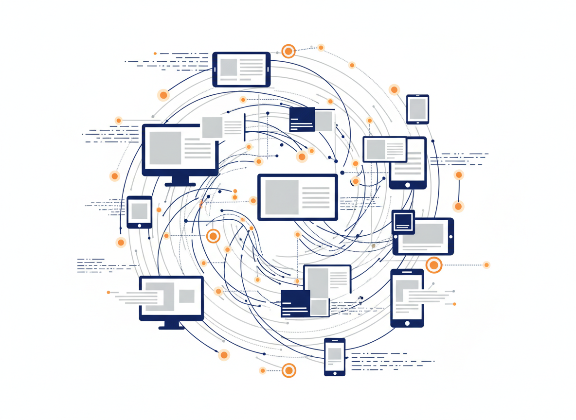 Illustration of programmatic display advertising networks