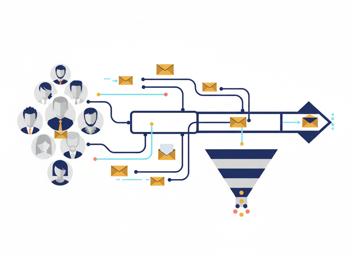 Illustration of CRM and marketing automation pipelines